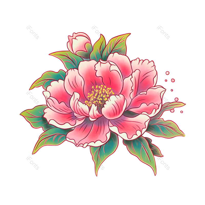 鲜花背景图片,鲜花边框元素,PNG,免抠素材